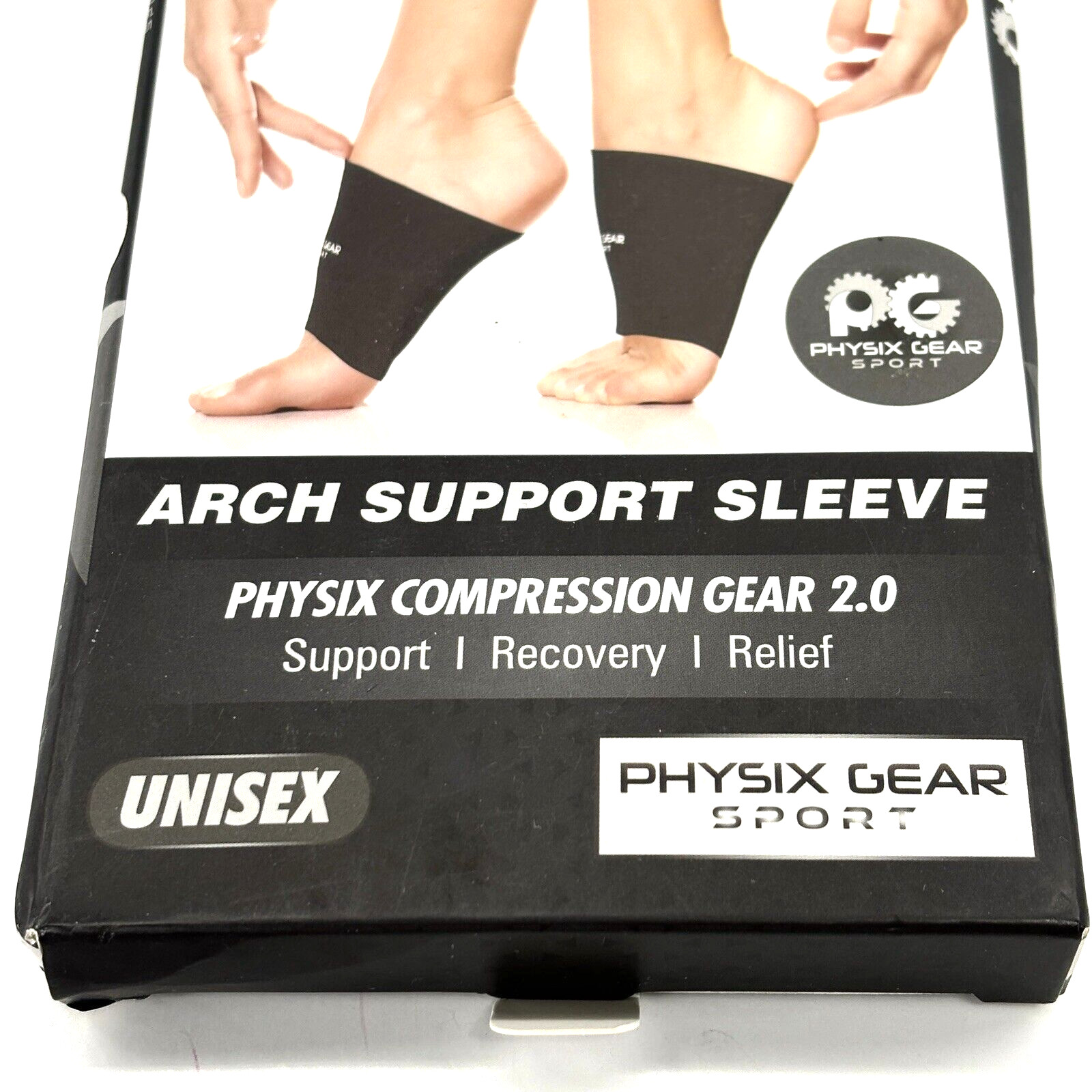 Physix Compression Gear Sport Arch Support Sleeve Plantar Fasciitis Unisex S NIB
