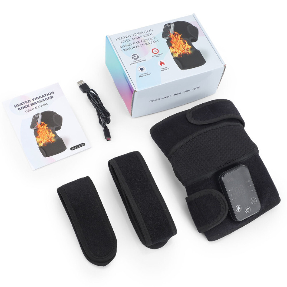 Electric Heated Vibration Knee Joint Brace Therapy Shoulder Massager Pain Relief