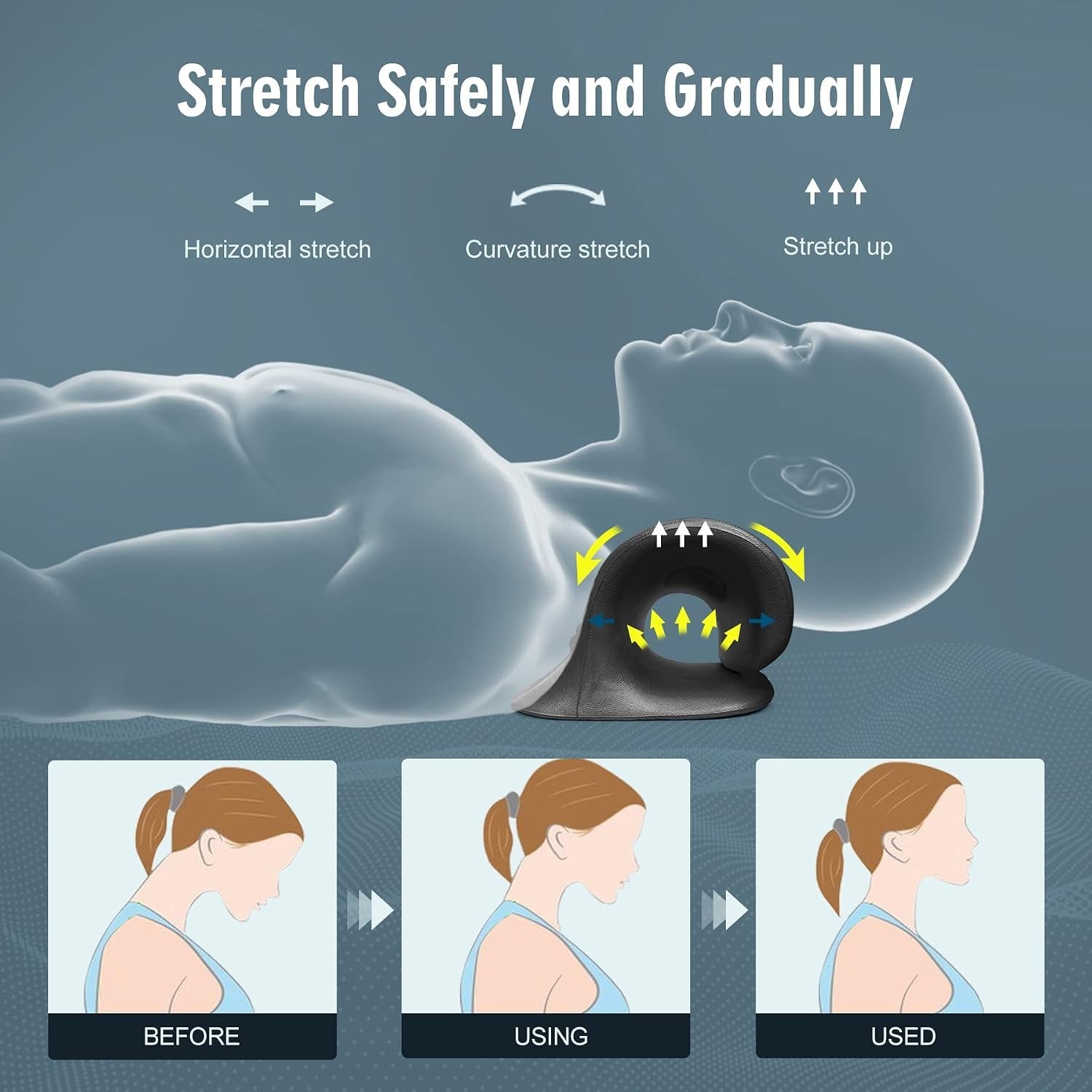 Neck Stretcher for Pain Relief, Neck and Shoulder Relaxer Cervical Traction D…