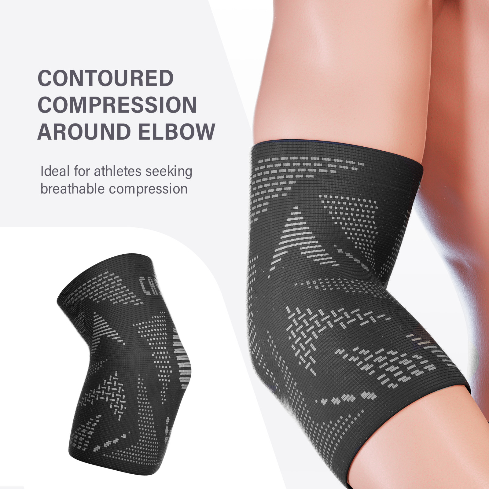 Caspe 2 Pack Elbow Brace for Tendonitis Sleeve Arthritis Tendonitis Joint Pain