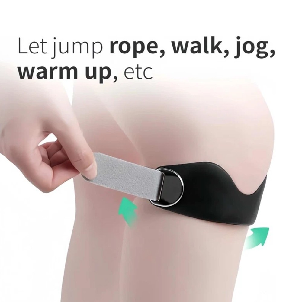 1PC Flex Wrap Silicone Patellar Tendon Support Strap Adjustable Knee Brace Strap