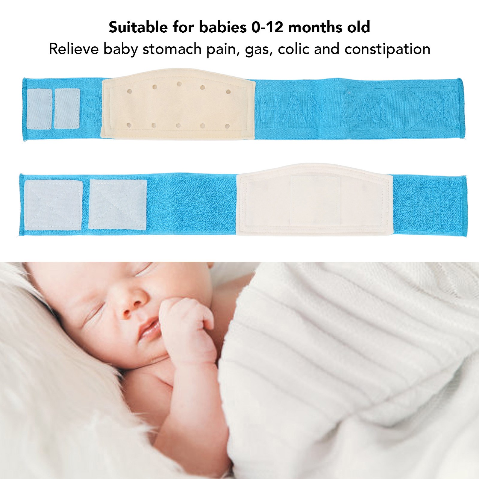 Baby Umbilical Hernia Belt Cozy Cotton Fabric For Tummy Pain Relief 0-12 Months