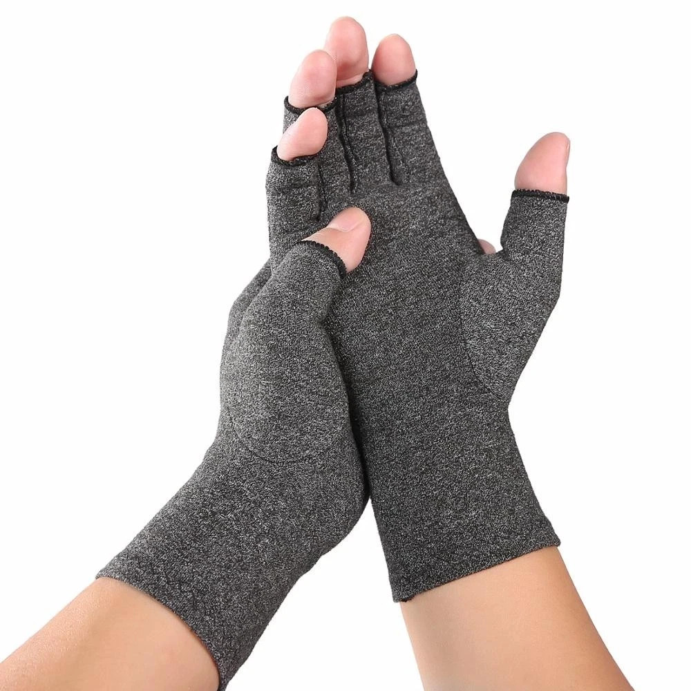 Fingerless Anti Arthritis Compression Gloves Cure Pain Relief Brace Hand Support