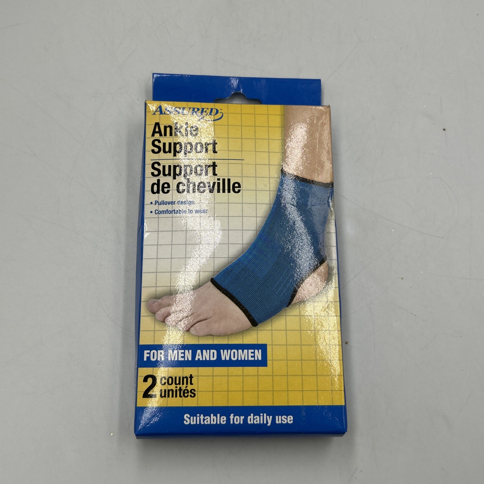 Assured Ankle Support For Men & Women Easy Pullover Design 2 Pack, Open Box, New