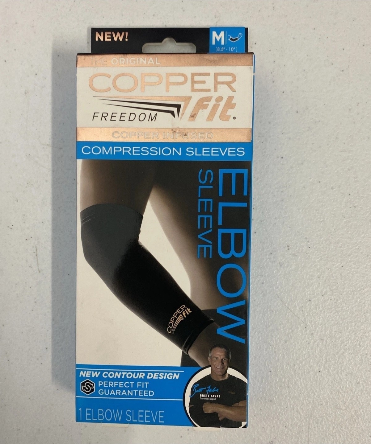 Copper Fit Freedom Compression Elbow Sleeve Medium 8.5-10in Support Brace NIB