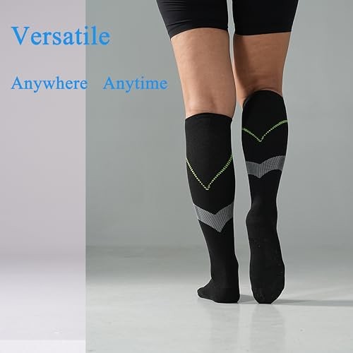 4 Pairs Compression Socks For Women and Men 20-30mmHg Small-Medium White