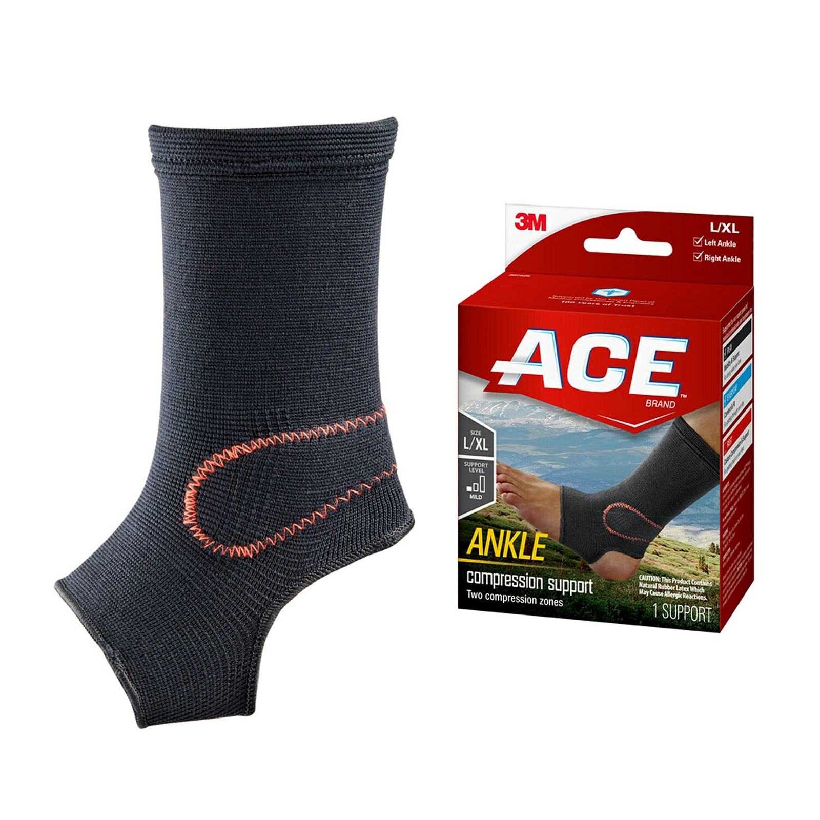 Large X Large Black Orthopedic Ankle Brace Compression Support Neoprene