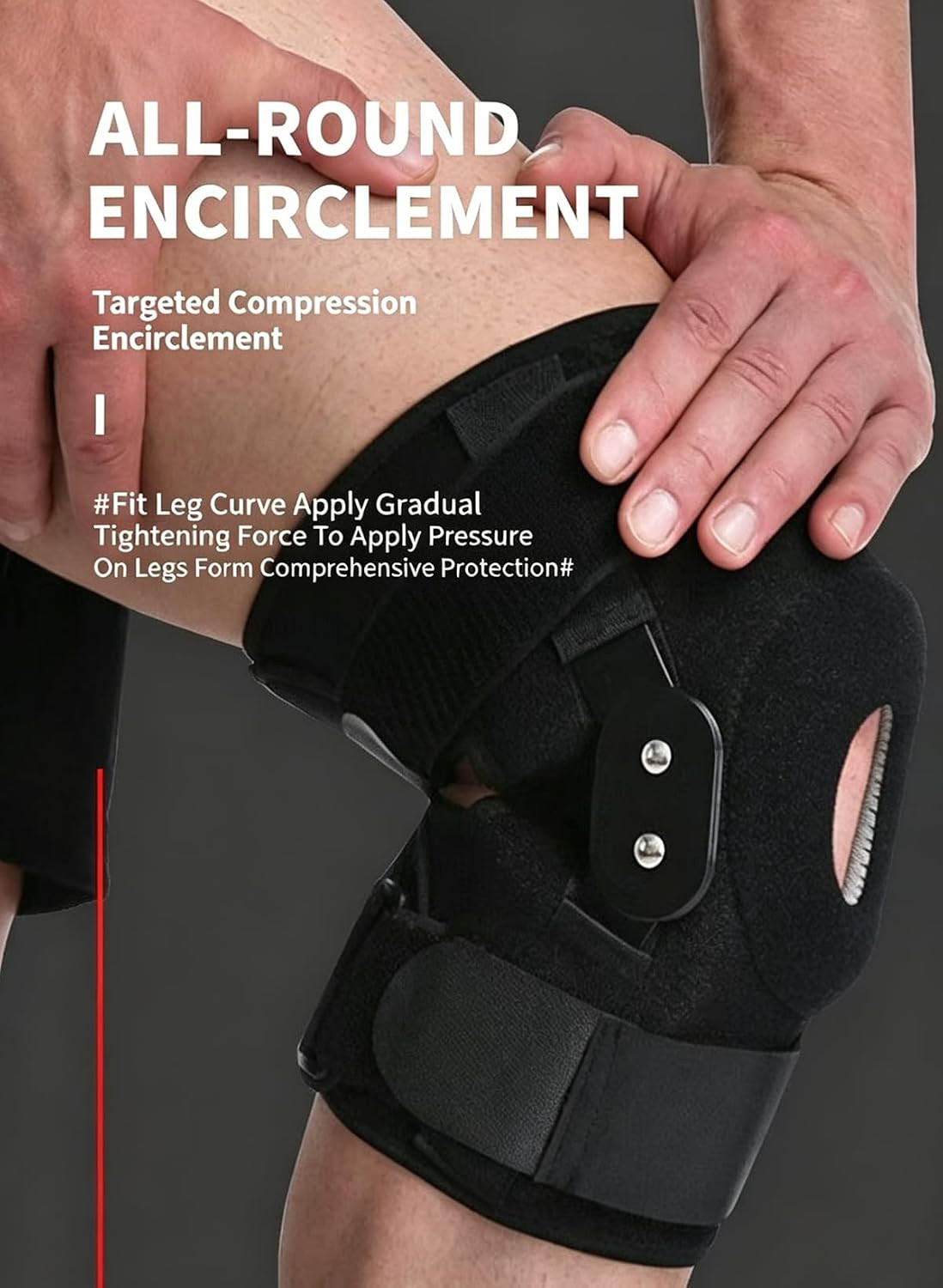 , Knee Support Meniscus Knee Brace with Side Stabilizers (Large)