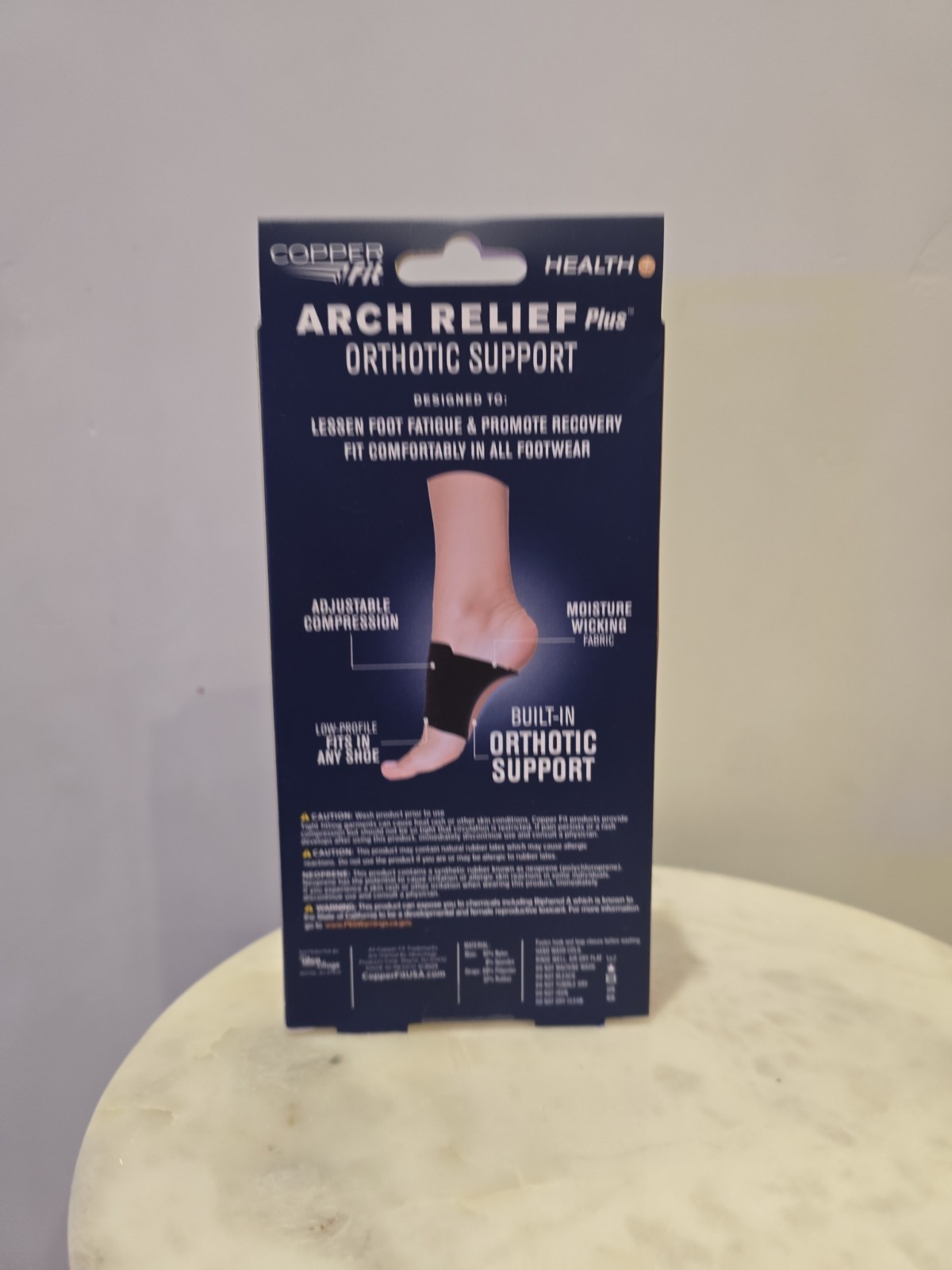 Copper Fit Health Unisex Arch Relief Plus with Built-In Orthotic Compression