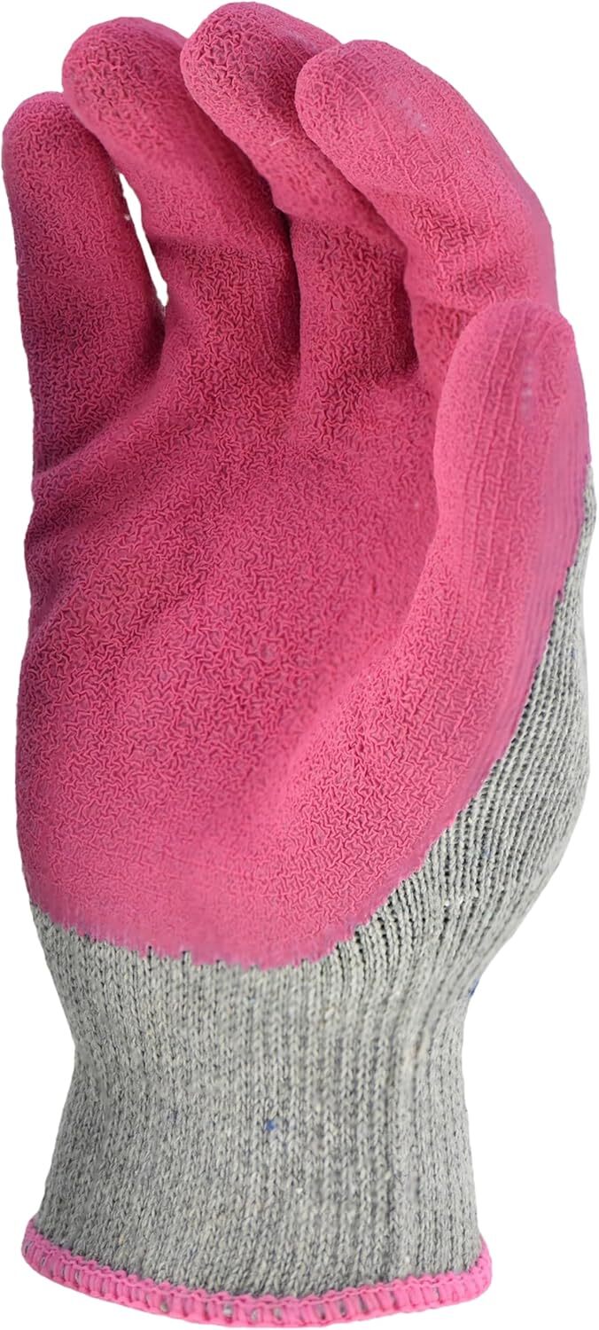 G & F Women Gardening Gloves, Breathable Rubber Coated, Non-Slip, Large-12 Pair