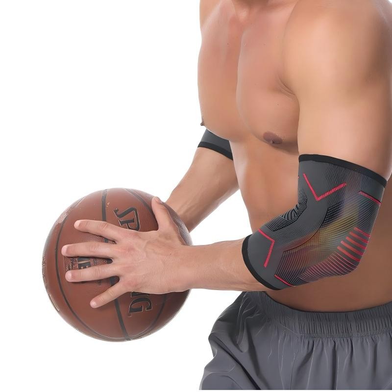 Breathable Elbow Support – 2-Pack Nylon Sports Brace for Gym Basketball Cycling
