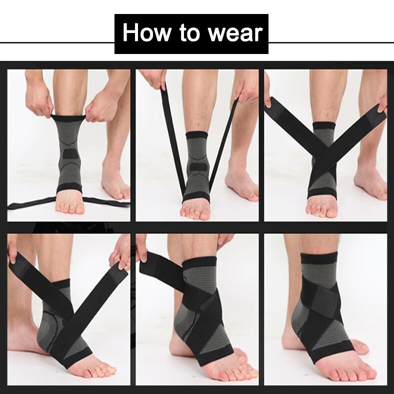 Ankle Support Brace Compression Foot Heel Gym Adjustable Plantar Fasciitis Strap
