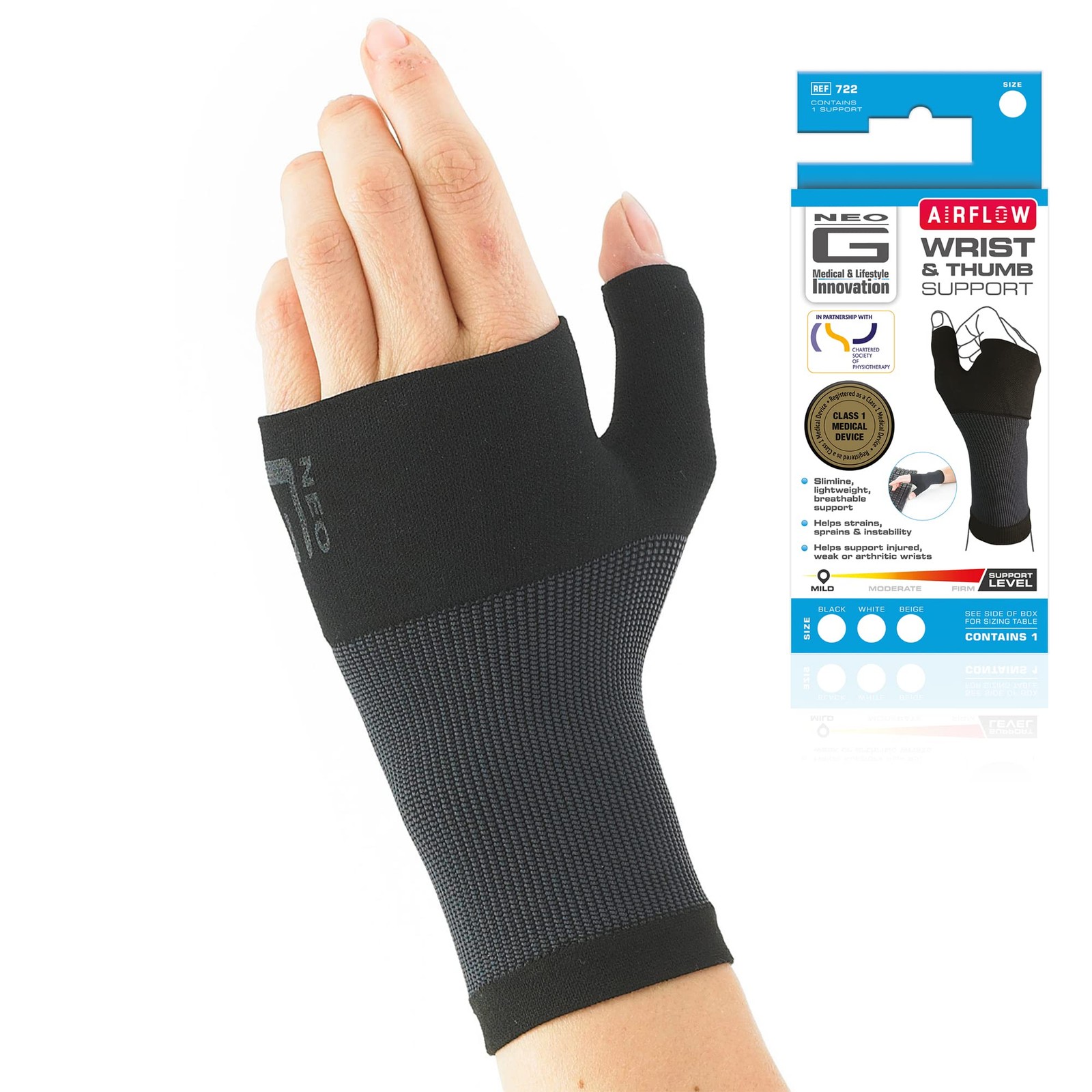 Compression Wrist Sleeve Orthopedic Brace for Pain Relief Lightweight Support