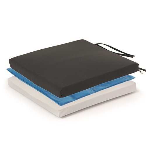 Protekt Bariatric Gel Wheelchair Cushion with 24x18x4 Inch (Pack of 1), Black