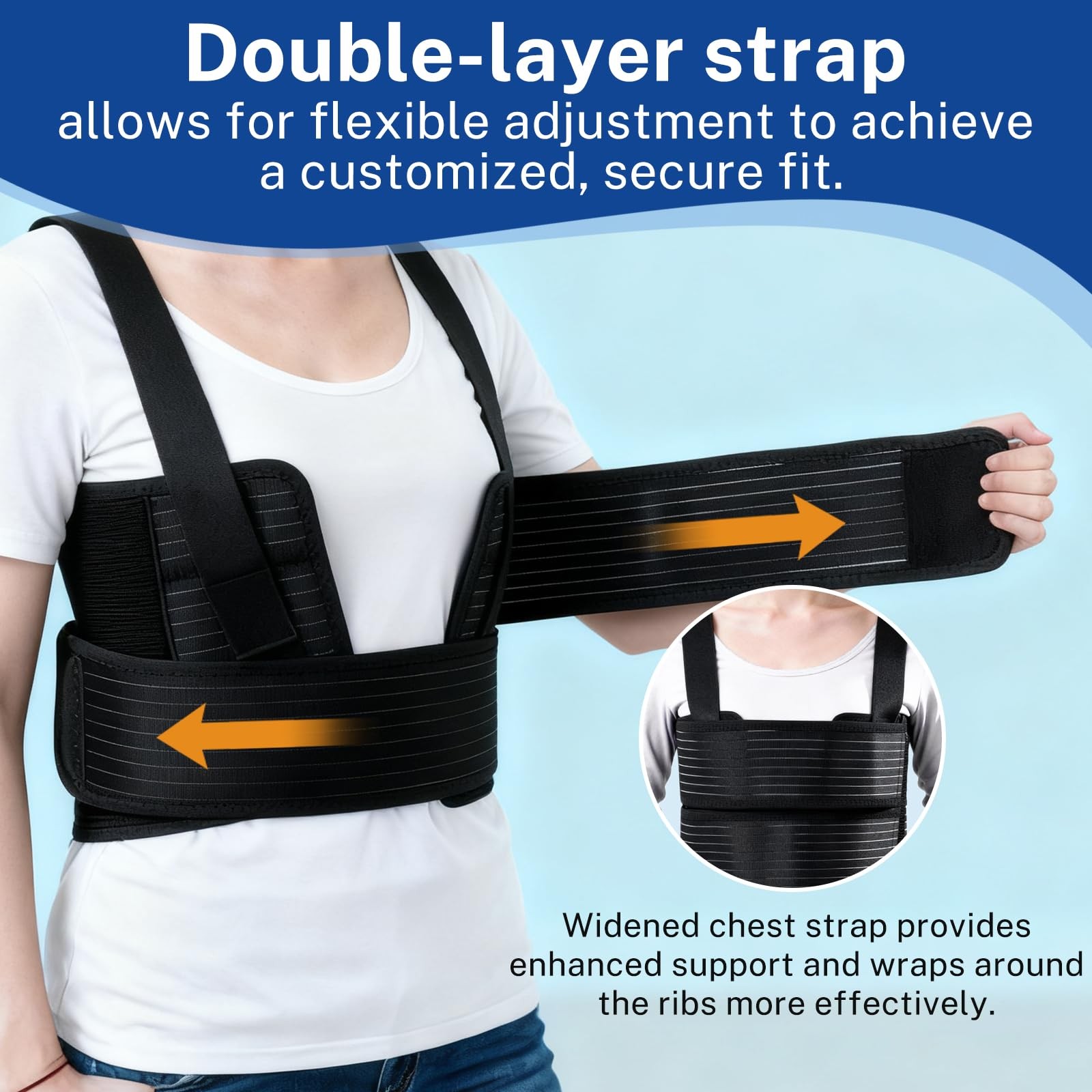 Rib Injury Chest Binder Brace for Cracked Ribs – Rib Support Brace for Women …