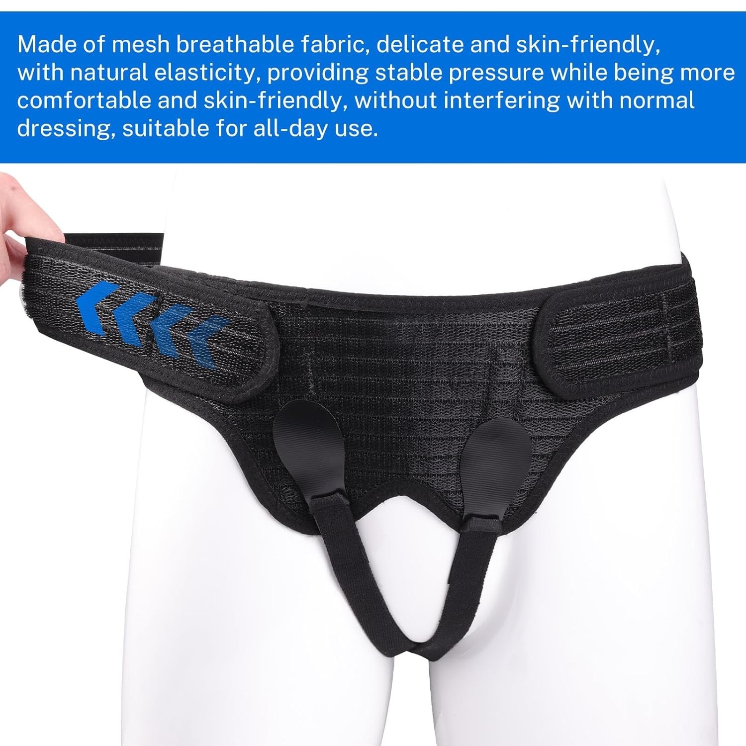 Hernia Belt: Single/Double Inguinal Support w/4 Pads, Groin Truss Briefs