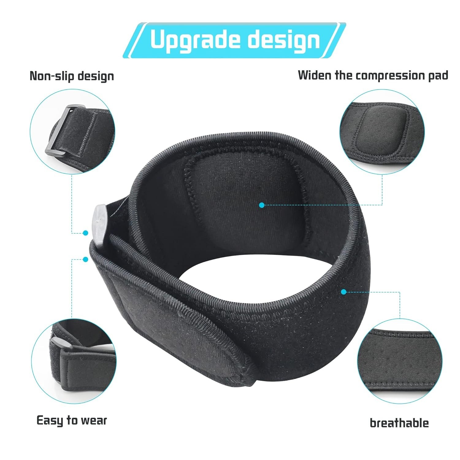 Elbow Pad Guard – Relief from Tennis Elbow & Tendonitis, Adjustable Fit