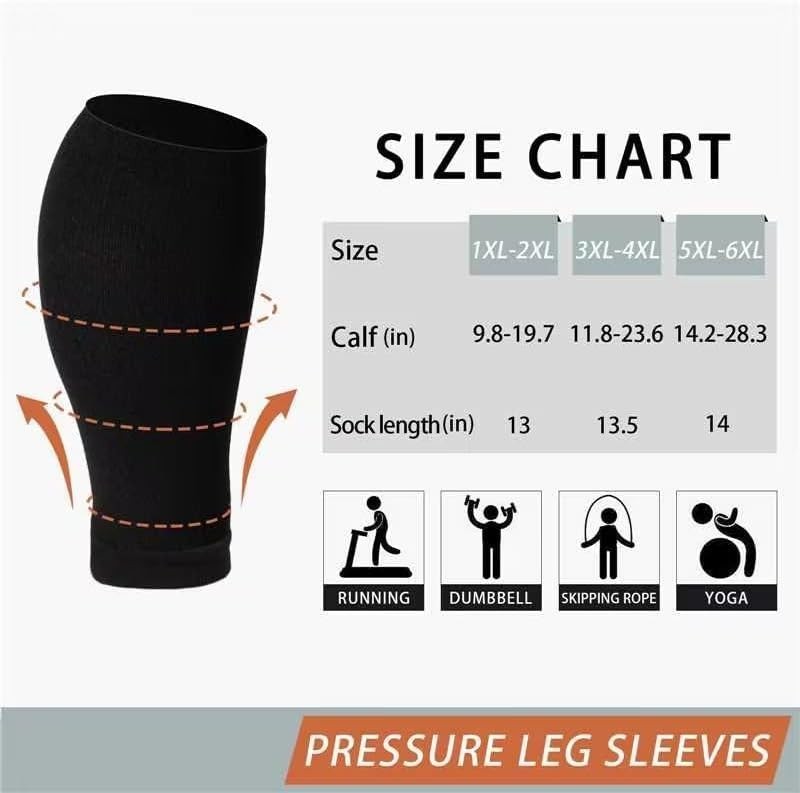 Breathable Plus Size Knee High Compression Sleeves for Daily Comfort & Recovery