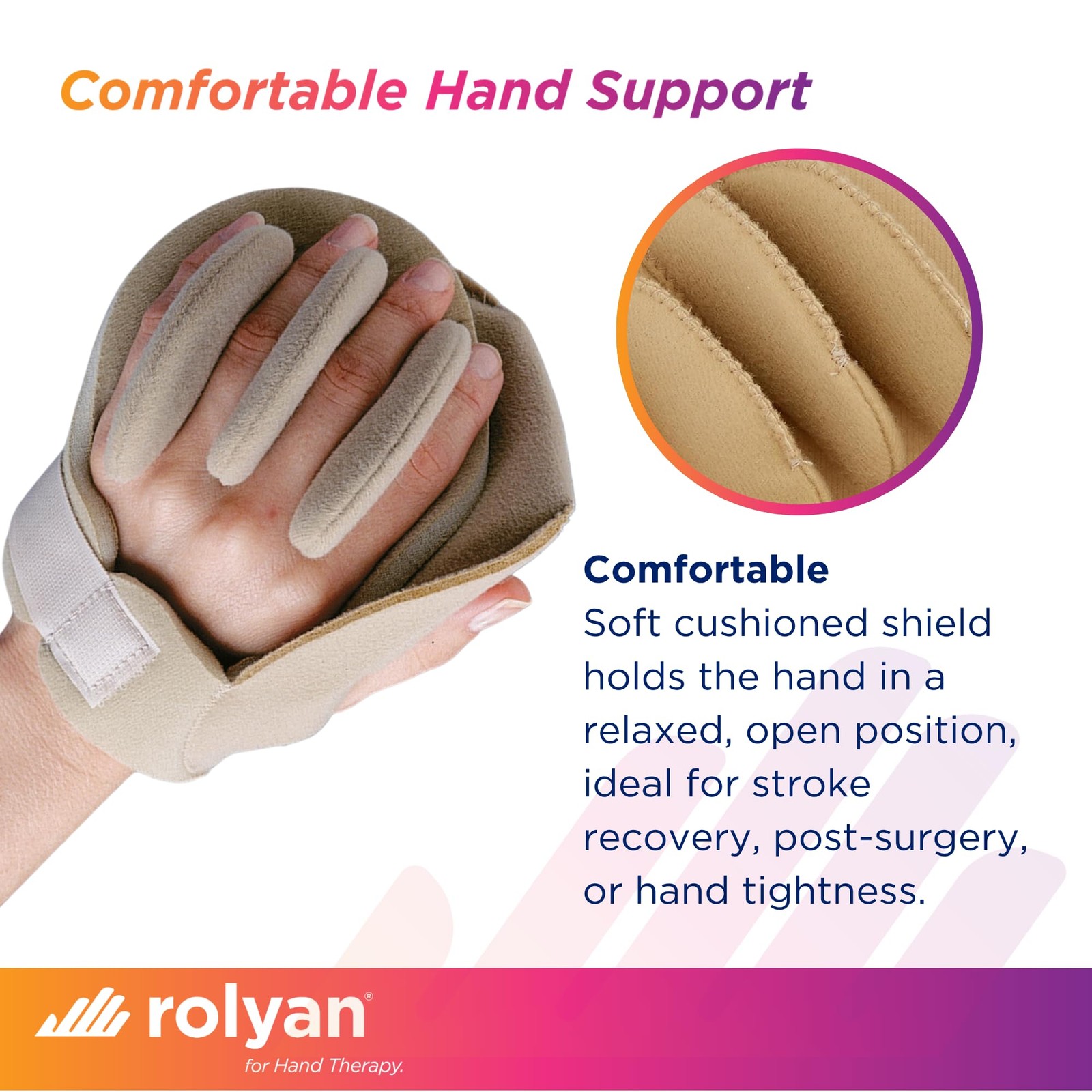Rolyan Sof-Foam Palm Shield For Right Hand Finger Separators And Soft Foam