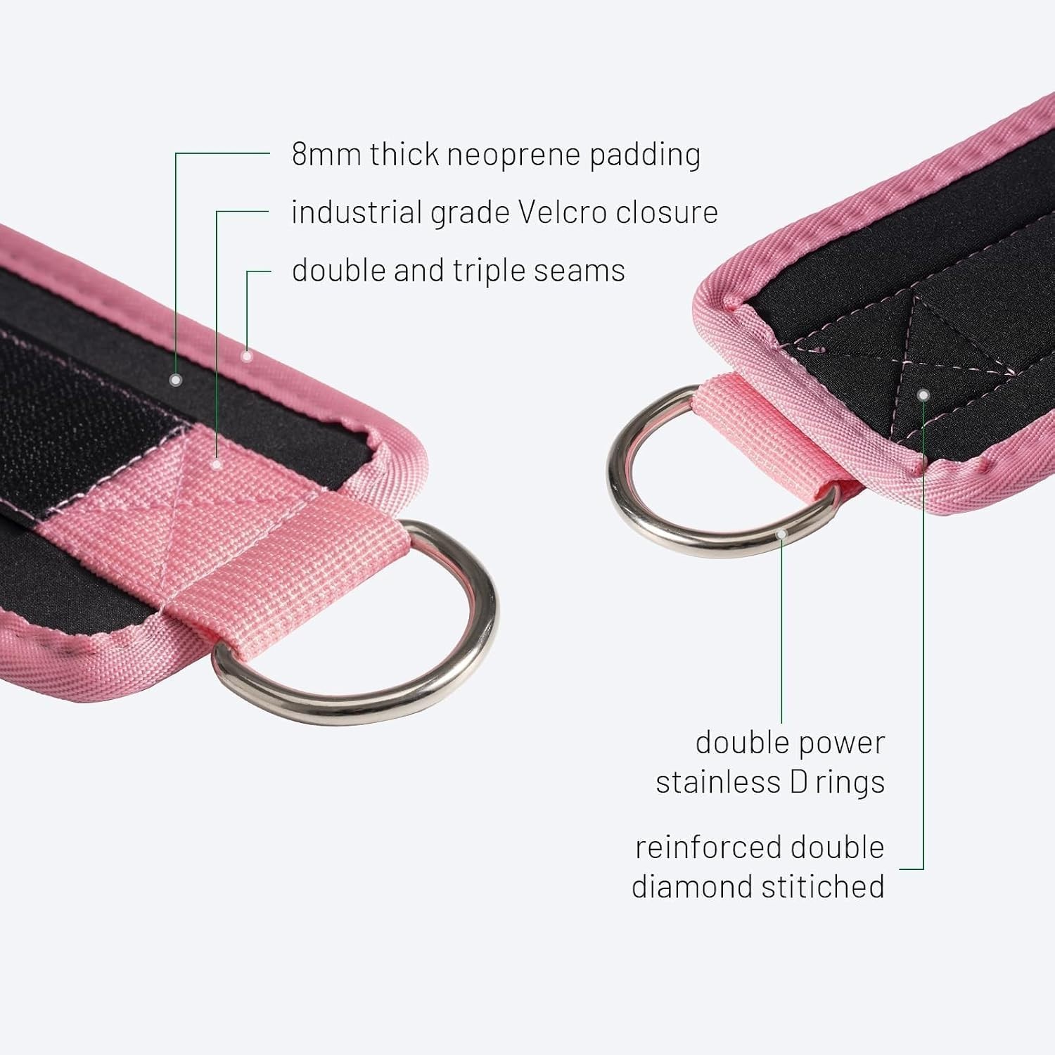 Versatile Ankle Strap for Ultimate Cable Machine Workouts – Stylish Pink Design