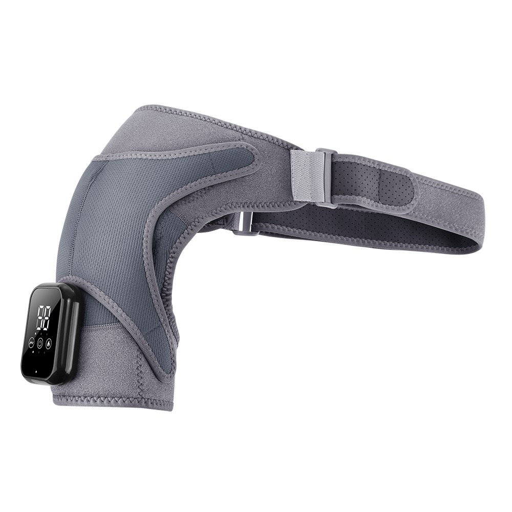 Heating Vibration Shoulder Massage Support Belt Strap LED for Muscle Relaxation