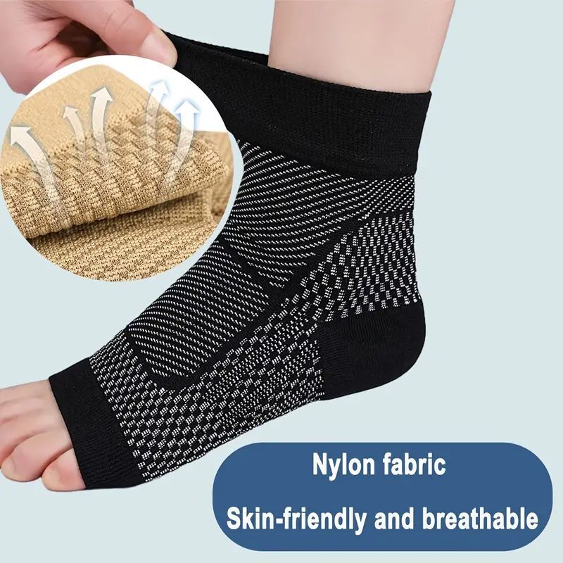 2X COMPRESSION SOCKS FOOT ANKLE SWELLING PLANTAR FASCIITIS ARCH SUPPORT BRACE…