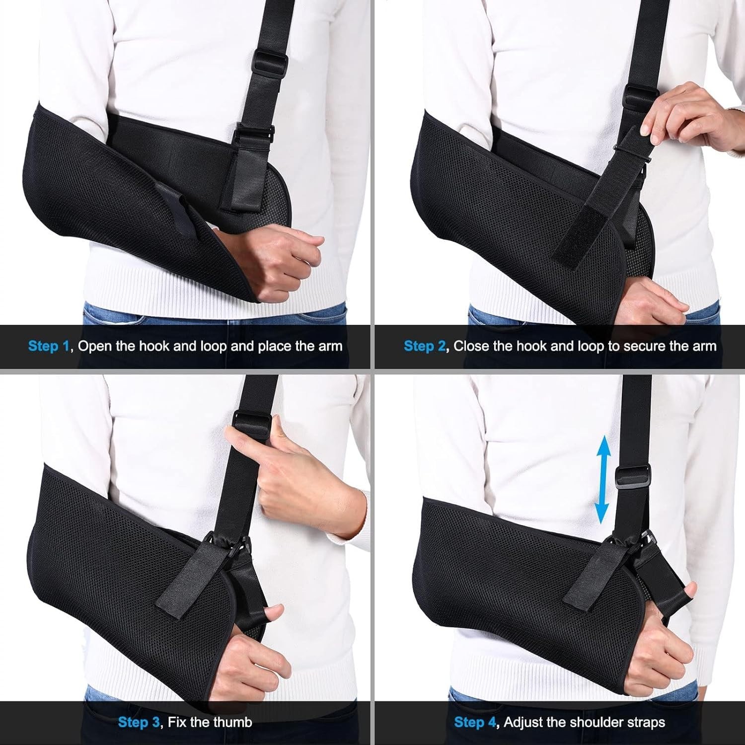 Adjustable Arm Sling for Comfortable Shoulder Immobilization – Left & Right Fit
