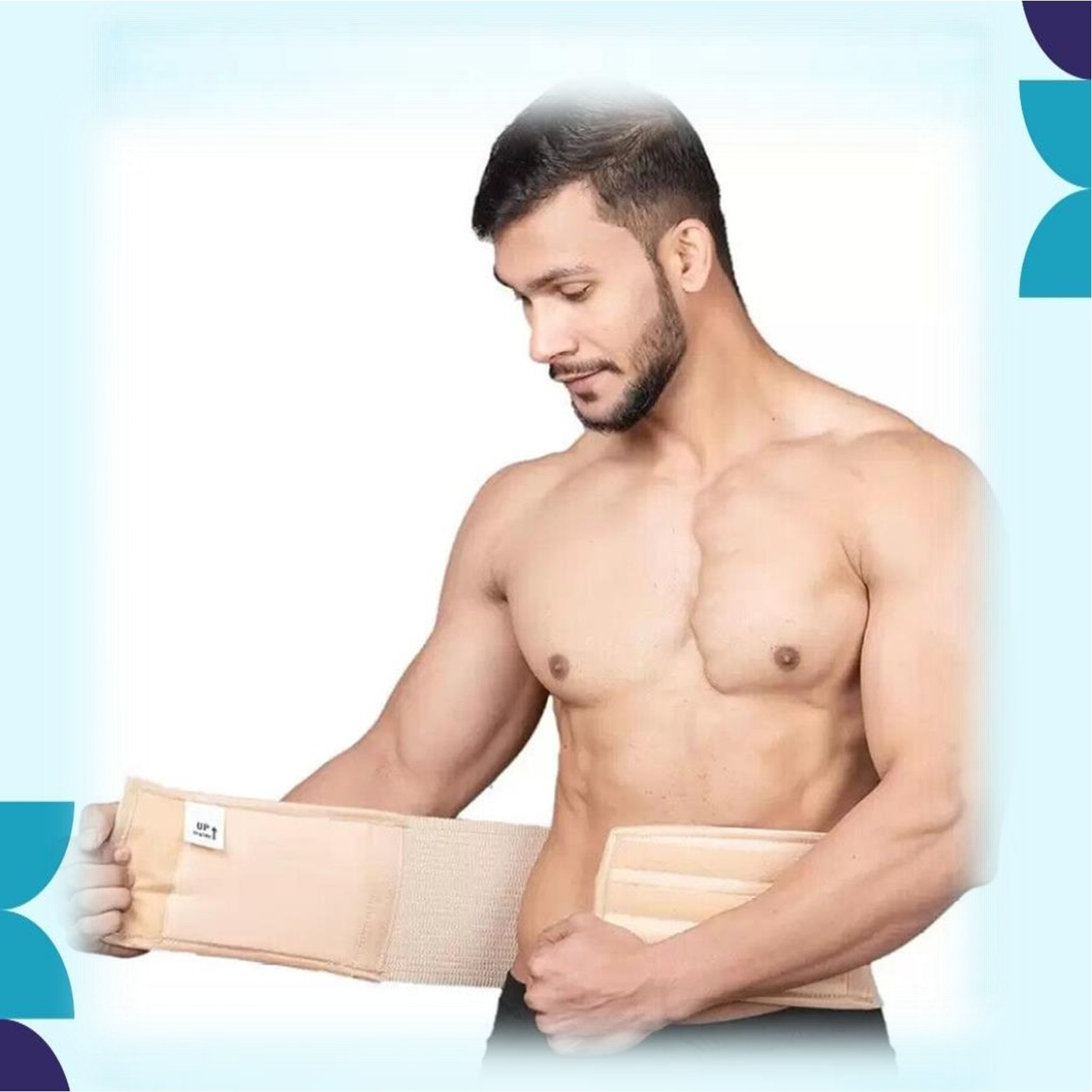 Umbilical Hernia Belt with Compression Pad, Adjustable Navel Support Binder,