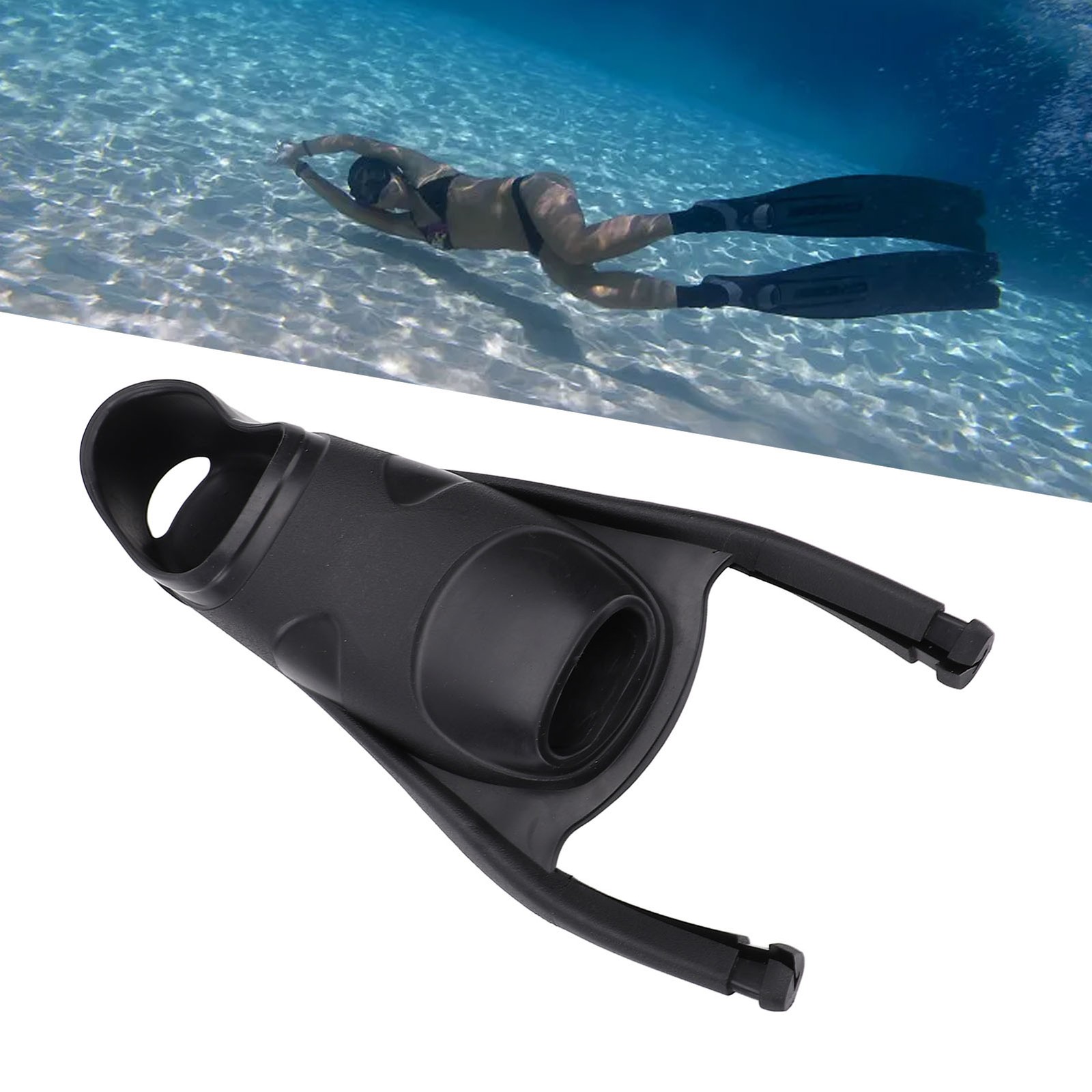 Longblade Freediving Foot Pocket Flexible TPR For Swimming Black Easy To Use BT0