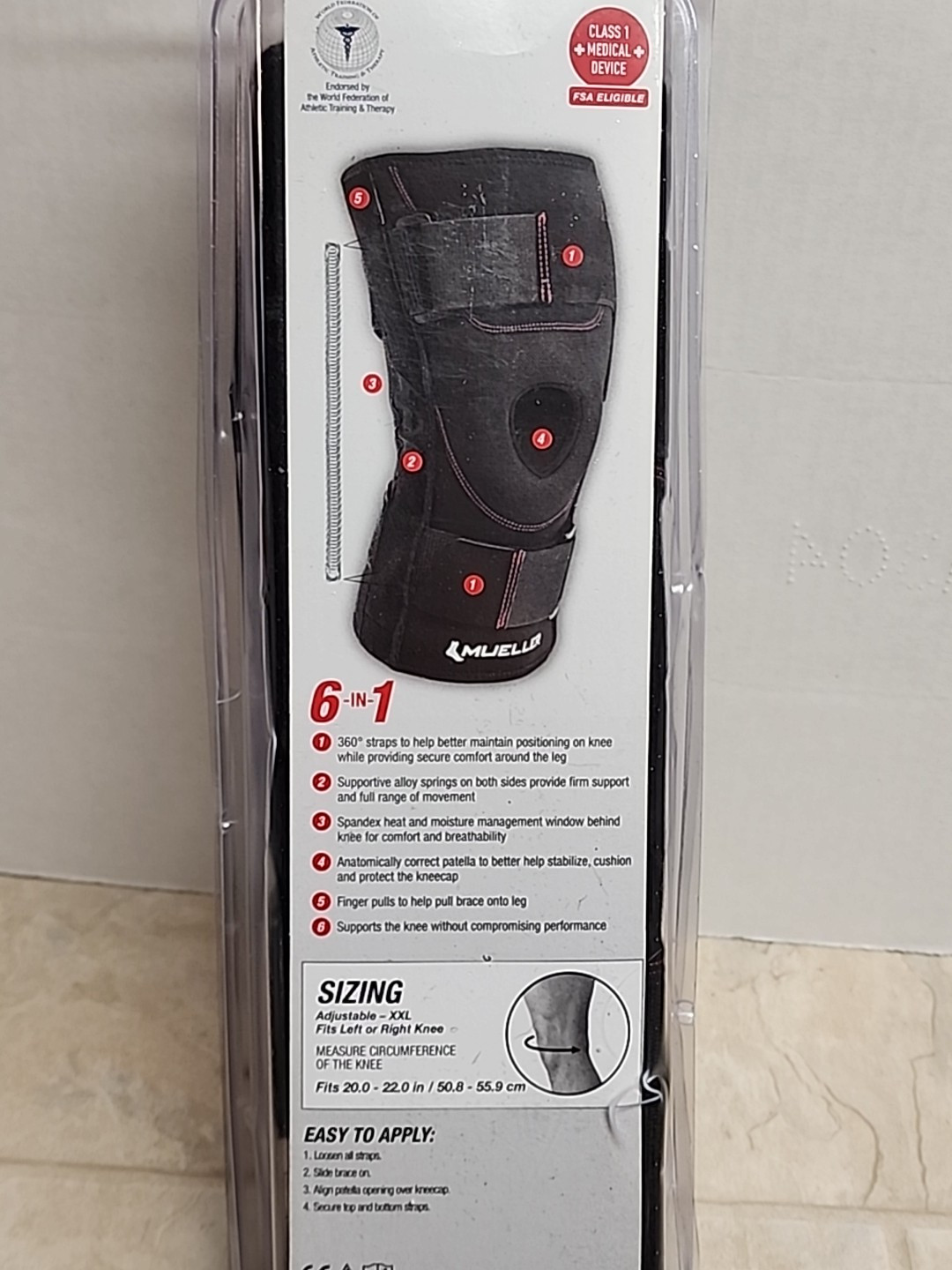 Mueller Patella Knee Stabilizer Brace, Black XXL