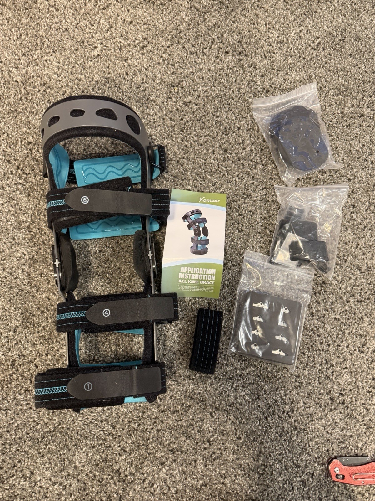 Komzer ACL Knee Brace for Ligament Injuries Sports Injuries, Arthritis Left SZ L