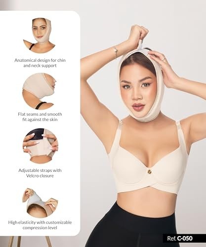 Premium Chin Strap with Foam Padding – Face Lift Compression for Double Chin, Ja