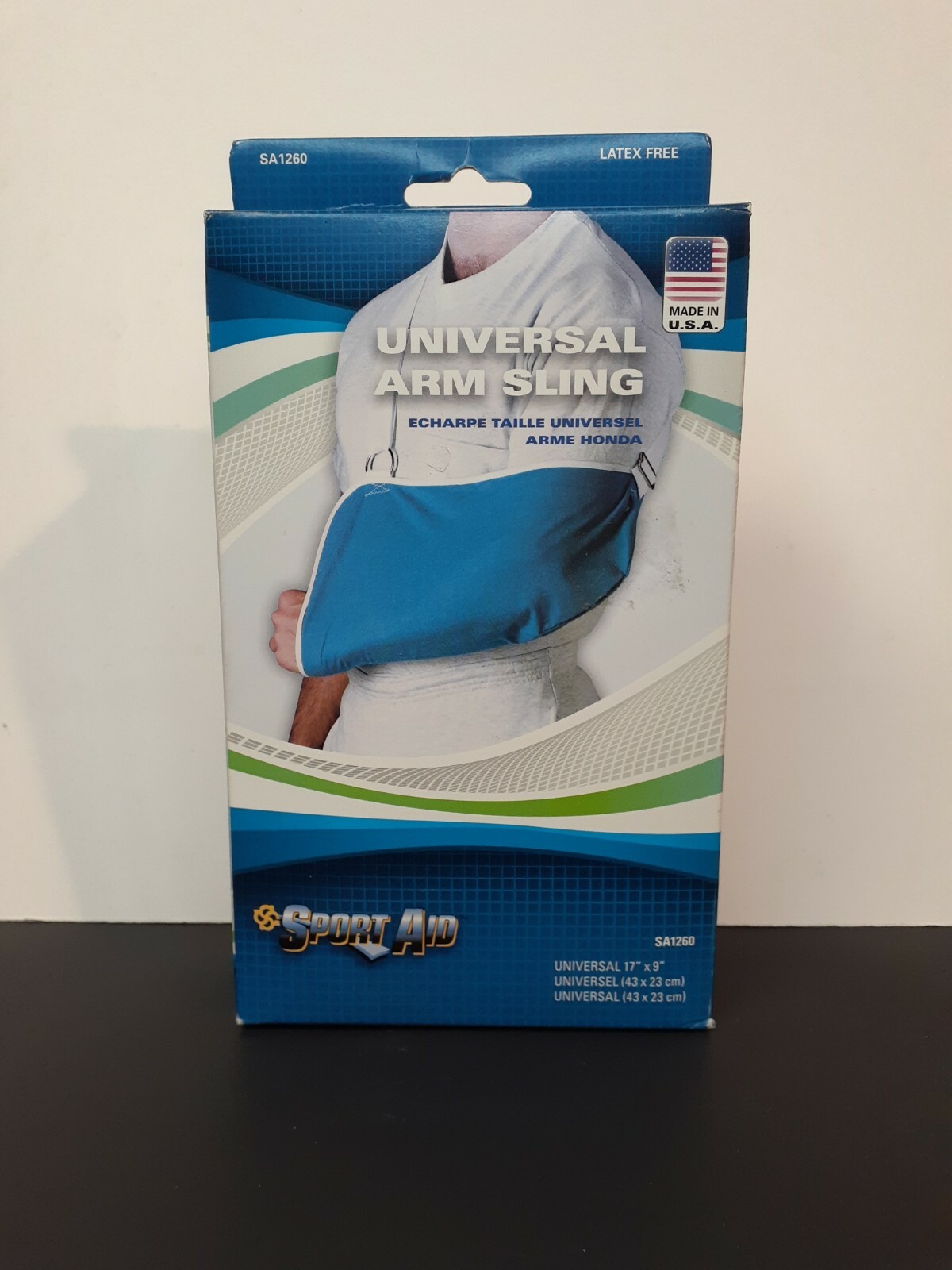 Universal Sport Aid Arm Sling With Shoulder Pad Universal 17″x 9″ SA1260 NEW