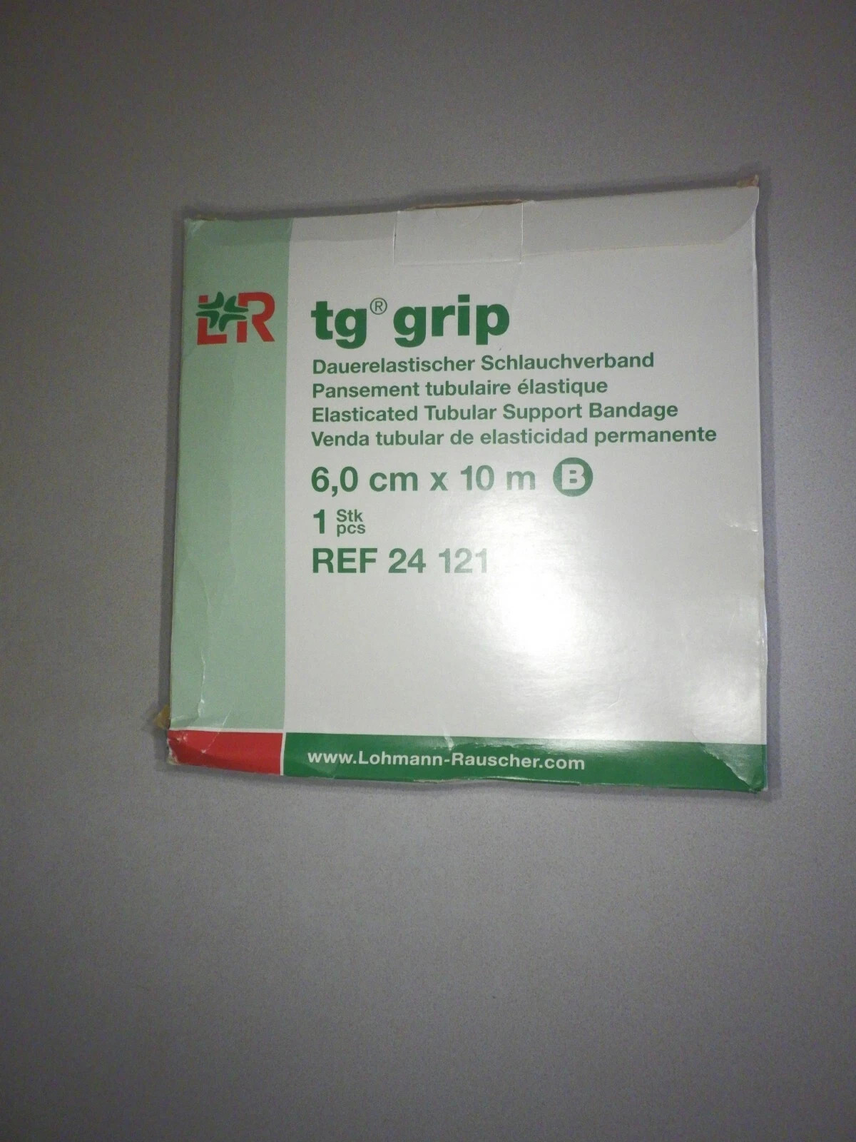 Lohmann & Rauscher 77275 Tg Grip Size B 6cm x 9.5m, Elasticated Tubular Compres