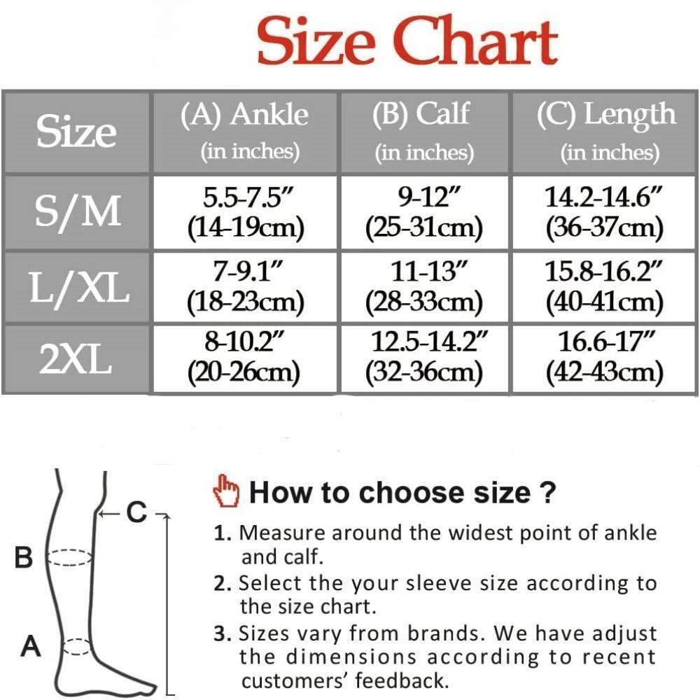1 Pair Zipper Compression Socks Support Graduated Stockings Mens Women 20-30mmHg