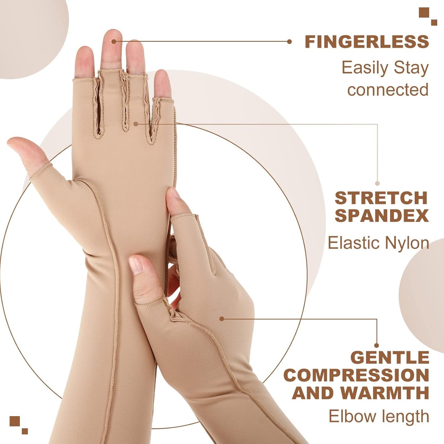 3 Pairs Arthritis Compression Gloves for Women and Men Carpal Tunnel Pain Rel…