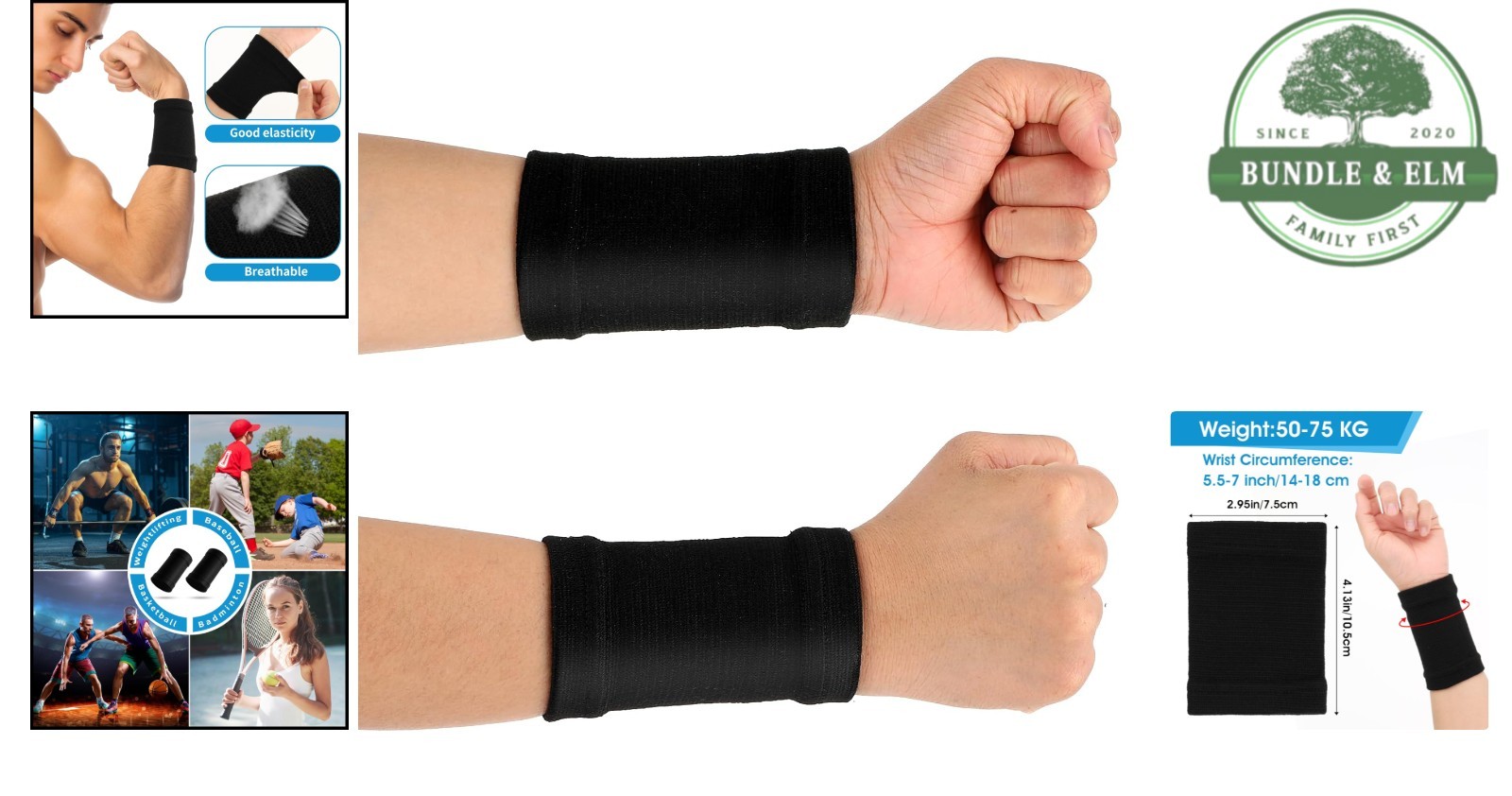 Stretchable Wrist Support Sleeves for Joint Pain Relief – One Size Fits All