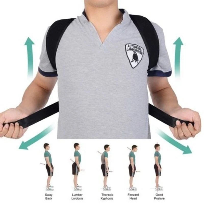 True Fit Posture Corrector Adjustable Back Brace Belt for Men Women