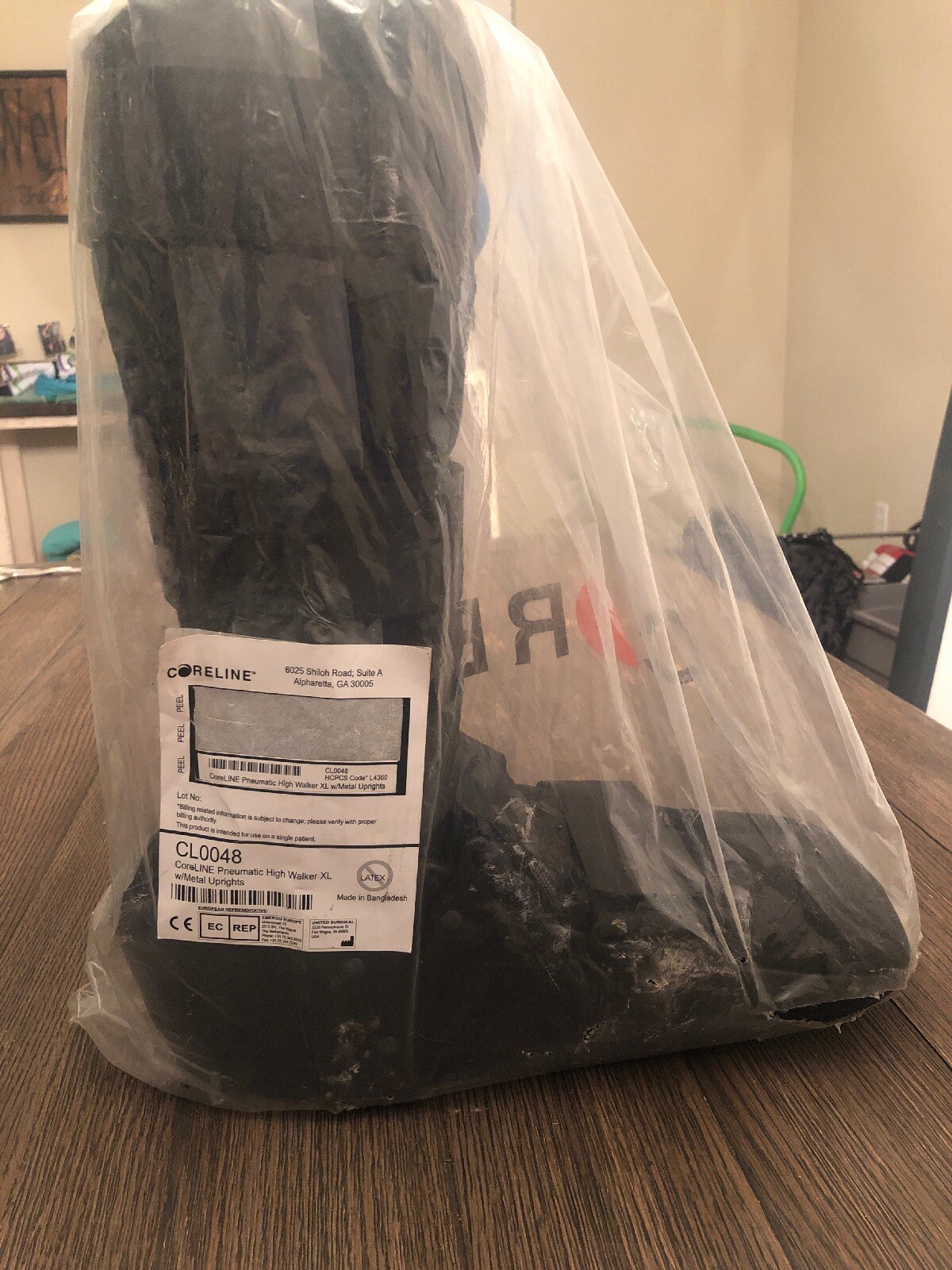 Coreline Pneumatic High Walker Boot XL With Metal Uprights CL0048