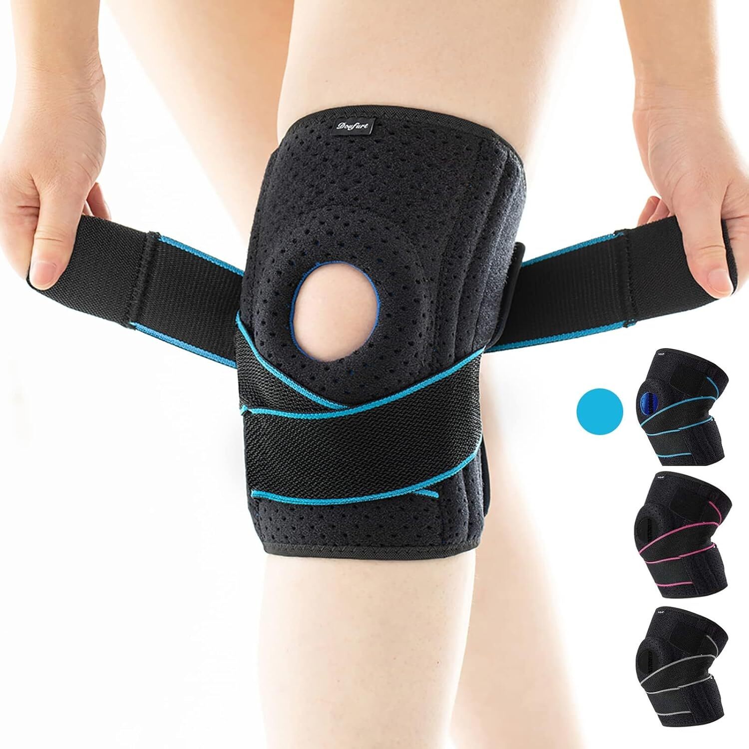 Knee Brace for Pain Relief – Meniscus Tear, Arthritis Support w/Side Stabilizers