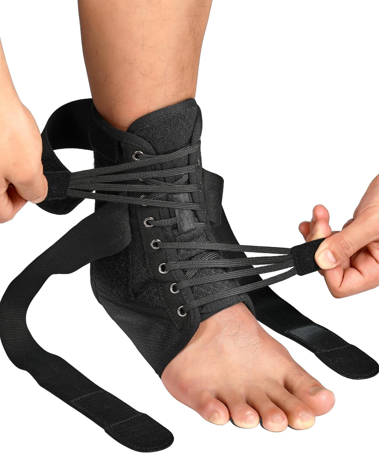 Fitomo Quick Lace Up Ankle Brace for Women Men with Removable Side Splints, A…