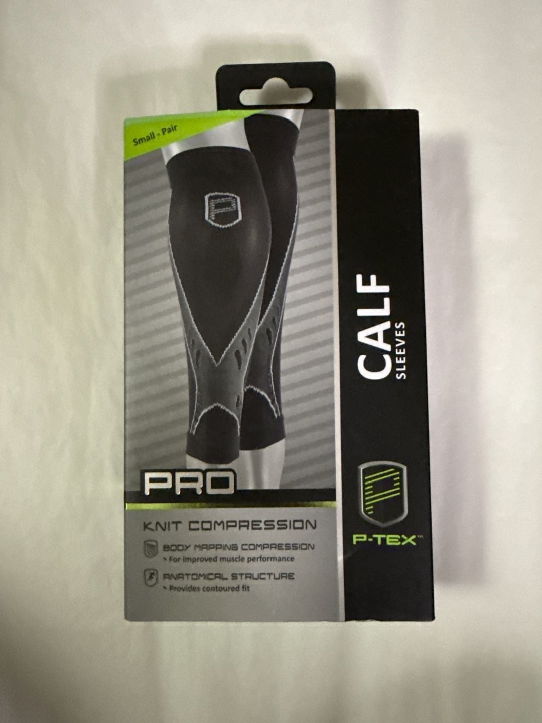 P-TEX PRO Knit Compression Calf Sleeves, Pair, Size Small