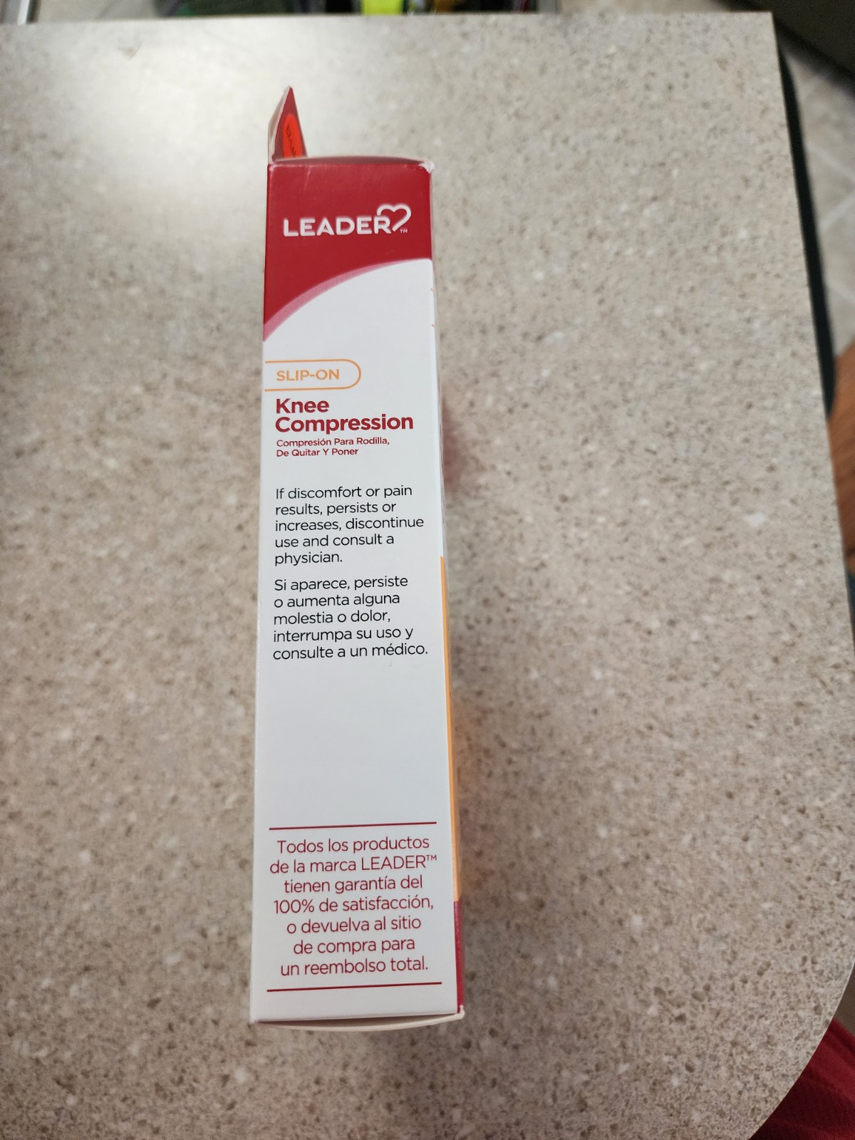 Leader Slip On Knee Compression Support Beige XL Extra Large NEW FREE SHIPPING