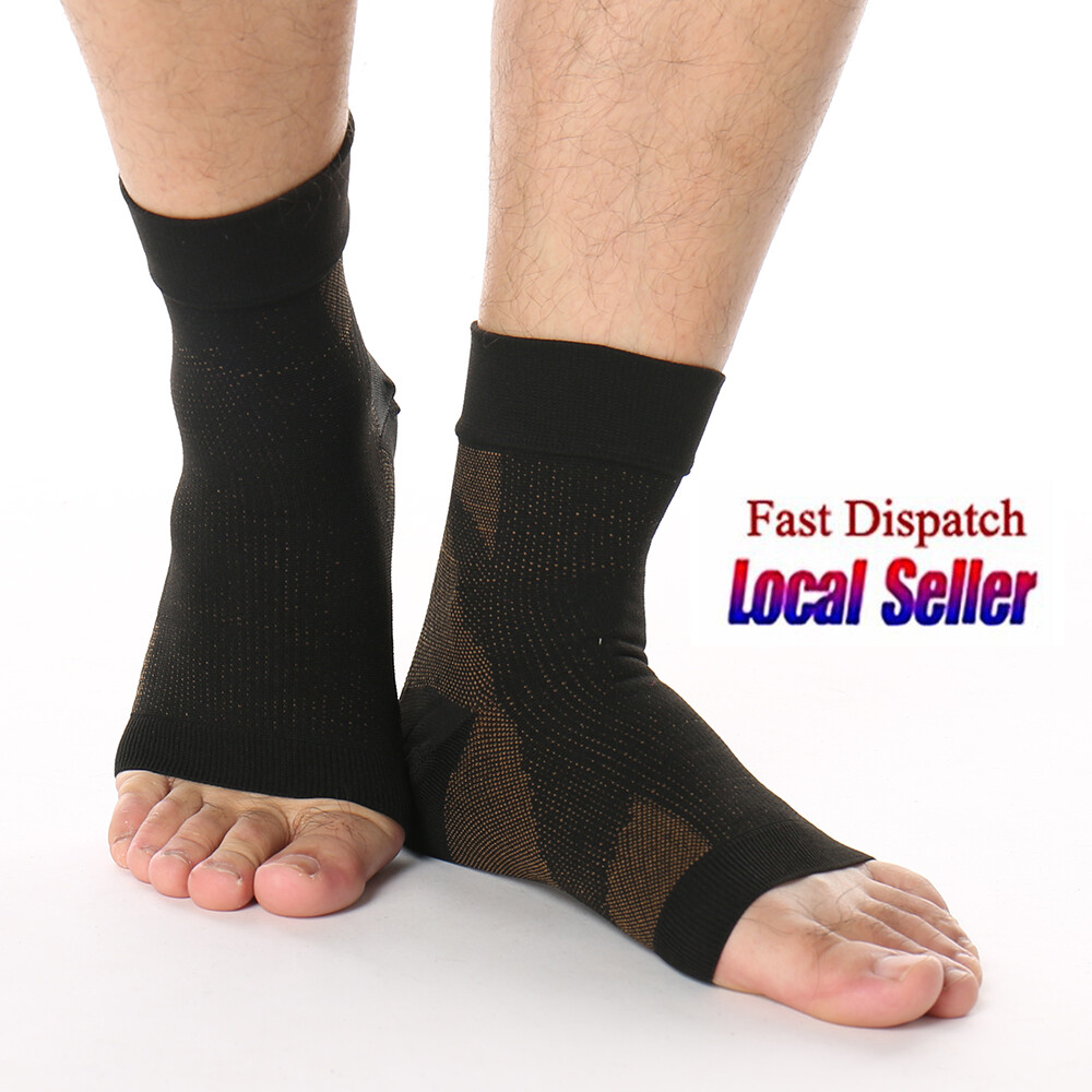 Copper Foot CFR Plantar Fasciitis Arch Support Compression Ankle Brace Socks CFR