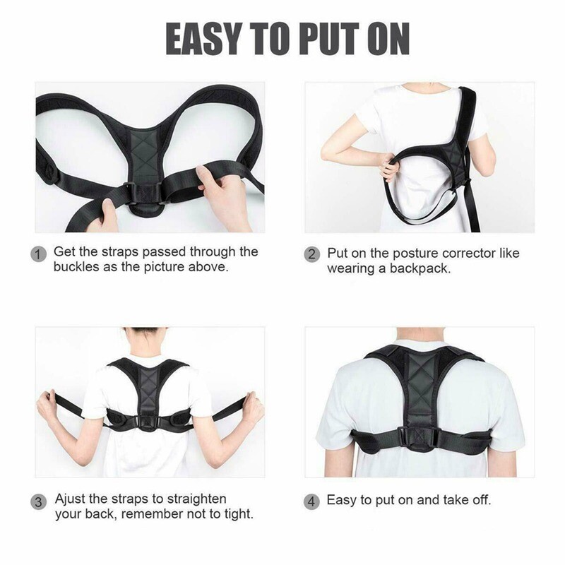 Posture Corrector Support Belt Adjustable Women Men Medical Clavicle US