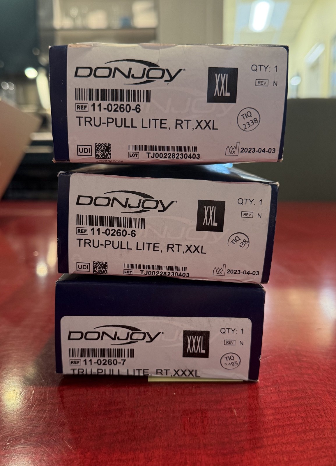DonJoy Tru-Pull Lite Knee Support Brace Right Leg XXL-XXXL 11-0260-7 Brand New