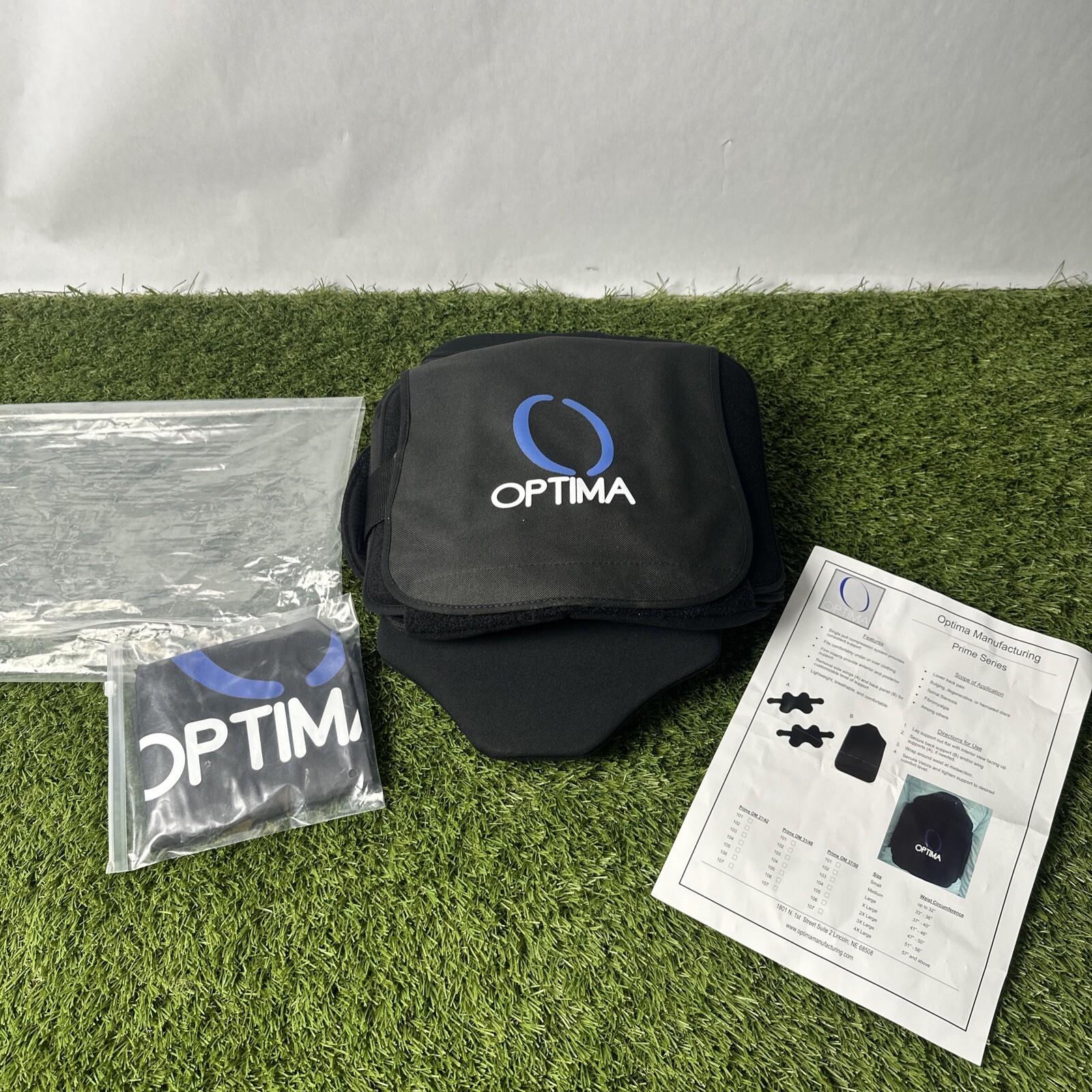 Optima Prime Series Lumbar Support Belt Size Medium 33″-37″ Waist Band Black
