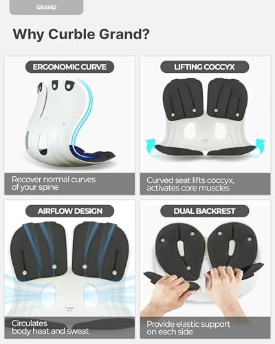 Extra Wide Ergonomic Chair Back Support – Lumbar Support for Posture & Pain Reli