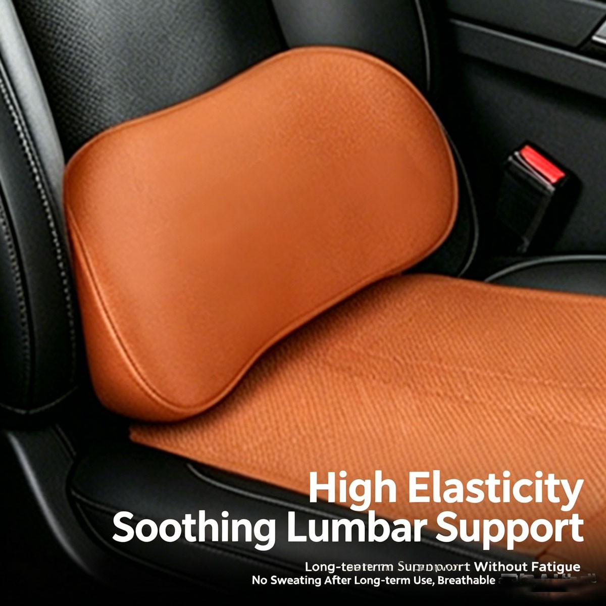 Car Seat Back Support Breathable Back Lumbar Support Cushion w/Seat Leg Rest