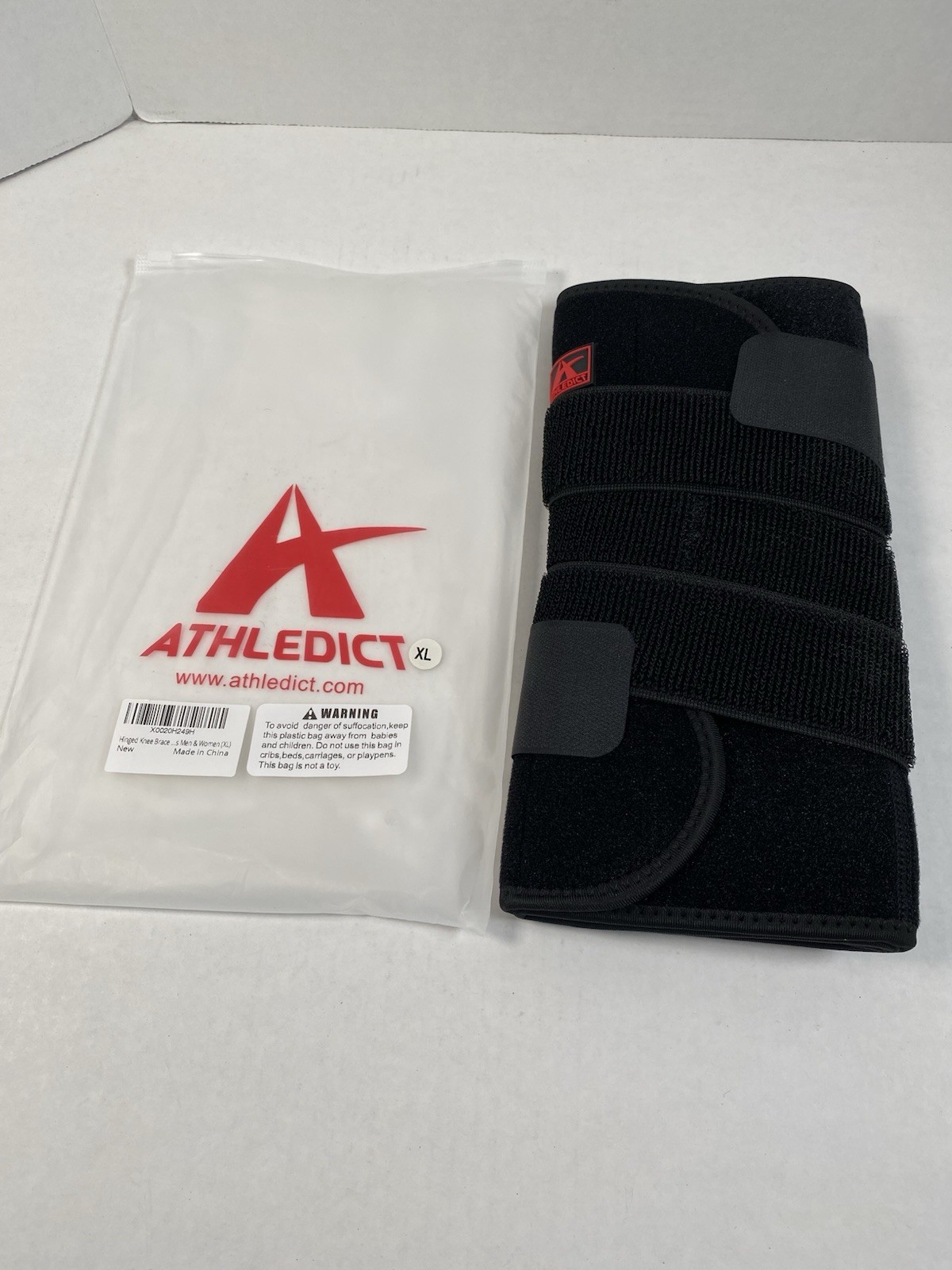 Athledic Knee Brace Compression Sleeve XXXL Black / Red